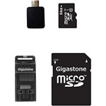 Ficha técnica e caractérísticas do produto Cartão de Memória Micro SDHC 64GB + Kit Conectividade 4 em 1 Classe 10 - Gigastone