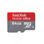 Ficha técnica e caractérísticas do produto Cartão de Memória / MicroSD / Sandisk / Ultra Classe 10 / 80MB/S / 64GB