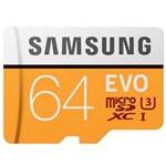 Ficha técnica e caractérísticas do produto Cartão de Memória MicroSDHC 64GB Samsung EVO (Classe 10, UHS-I, C/ Adaptador) - MB-MP64GA/AM