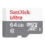 Ficha técnica e caractérísticas do produto Cartão de Memória - MicroSDHC - 64GB - Sandisk - Classe 10 - SDSQUNS-064G-GN3MA