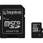 Cartão de Memória MicroSDHC 8GB Classe 4 com Adaptador SD - Kingston