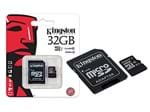 Ficha técnica e caractérísticas do produto Cartão de Memória - MicroSDHC - 32GB - Kingston - SDC10G2/32GB