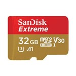 Ficha técnica e caractérísticas do produto Cartão de Memória - MicroSDHC - 32GB - Sandisk Extreme - SDSQXAF-032G-GN6MA