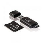 Ficha técnica e caractérísticas do produto Cartão de Memória Multilaser MC057 Micro SD 4GB 3 em 1 4GB