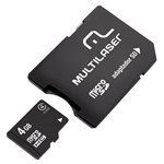 Ficha técnica e caractérísticas do produto Cartao de Memoria Multilaser MC456 Micro SD 4GB com Adaptador SD