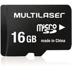 Ficha técnica e caractérísticas do produto Cartão de Memoria Multilaser Micro SD com Adaptador 16GB