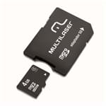 Ficha técnica e caractérísticas do produto Cartao de Memória Multilaser Micro SD com Adaptador 4GB - MC456 MC456