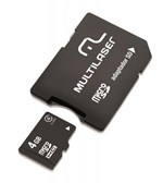 Ficha técnica e caractérísticas do produto Cartao de Memória Multilaser Micro SD com Adaptador 4GB MC456