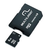 Ficha técnica e caractérísticas do produto Cartao de Memoria Multilaser Micro Sd com Adaptador 4gb