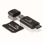 Ficha técnica e caractérísticas do produto Cartão de Memória Multilaser MicroSD + SD + Pen Drive 4GB Kit 3 em 1 - MC057 MC057
