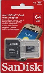 Ficha técnica e caractérísticas do produto Cartão de Memória San Disk 64GB