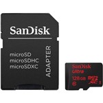 Ficha técnica e caractérísticas do produto Cartao de Memoria 128 Gb Sandisk Ultra Micro Sd Classe 10 - Sdsqunc-128G-GN6MA
