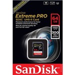 Ficha técnica e caractérísticas do produto Cartão de Memoria Sandisk 64 Gb 300Mb/s Extreme Pro