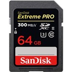 Ficha técnica e caractérísticas do produto Cartão de Memoria Sandisk 64 Gb 300mb/s Extreme Pro