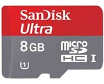 Ficha técnica e caractérísticas do produto Cartao de Memoria Sandisk 8GB ULTRA Microsdhc (CLASSE10) CARD + Adapter FOR Android SDSDQUAN-008G-G4 a