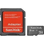 Ficha técnica e caractérísticas do produto Cartão de Memória Sandisk 8GB
