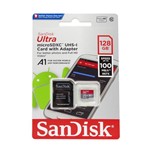 Ficha técnica e caractérísticas do produto Cartâo de Memoria Sandisk Classe 10 Memo Micro 128Gb 100Mbs