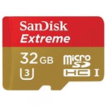 Ficha técnica e caractérísticas do produto Cartão de Memória SanDisk Extreme Micro SDHC UHS-I com Adaptador 32GB SDSQXNE-032G-GN6AA