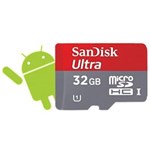 Ficha técnica e caractérísticas do produto Cartão de Memória SanDisk 32GB Ultra MicroSD (SDSDQUA-032G-U46A)