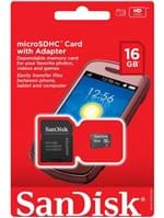 Ficha técnica e caractérísticas do produto Cartão de Memória SanDisk Micro SD 16GB Classe 4 SDSDQM-016G-B35A