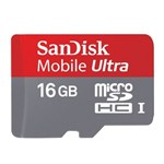 Ficha técnica e caractérísticas do produto Cartão de Memória SanDisk MicroSDHC 16GB Class 10 - Ideal para Android