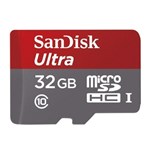 Ficha técnica e caractérísticas do produto Cartão de Memória SanDisk MicroSDHC 32GB Class 10 - Ideal para Android