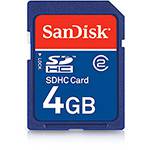 Cartão de Memória SD 4GB - Sandisk