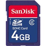 Ficha técnica e caractérísticas do produto Cartão de Memória SD 4GB - Sandisk