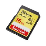 Ficha técnica e caractérísticas do produto Cartão de Memória SD Card SanDisk 16GB Extreme - Class 10