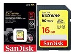 Ficha técnica e caractérísticas do produto Cartão de Memória SD de 16 GB C10 Extreme 90MB - Sandisk