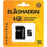 Ficha técnica e caractérísticas do produto Cartão de Memória SD El Shaddai com Adaptador 4GB