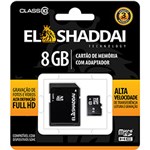 Ficha técnica e caractérísticas do produto Cartão de Memória SD El Shaddai com Adaptador 8GB Class 10