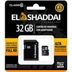 Ficha técnica e caractérísticas do produto Cartão de Memória SD El Shaddai com Adaptador 32GB Class 10