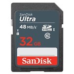 Ficha técnica e caractérísticas do produto Cartão de Memória SD 32GB Sandisk Ultra 48mb/s 320X