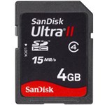 Ficha técnica e caractérísticas do produto Cartão de Memória SD HC 4GB Ultra II - Sandisk