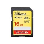 Cartão de Memória Sd Sandisk Classe 10 Extreme 16gb - 90mb/s