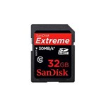 Ficha técnica e caractérísticas do produto Cartao de Memoria SD Sandisk 32 GB Extreme Class 10 + Leitor All In One