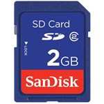 Ficha técnica e caractérísticas do produto Cartão de Memória SD Sandisk SDSDB-2048-P36 2GB Azul