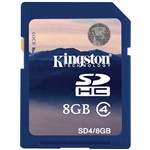 Ficha técnica e caractérísticas do produto Cartão de Memória SDHC 8GB Classe 4 SD4/8GB KINGSTON