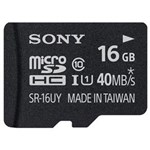 Ficha técnica e caractérísticas do produto Cartão de Memória Sony Micro SDHC Classe 10 + Adaptador – 16GB