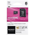 Ficha técnica e caractérísticas do produto Cartão de Memória Sony Micro Sr-8A4 - 8GB
