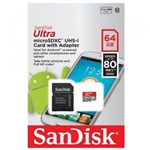 Ficha técnica e caractérísticas do produto Cartão de Memória 64gb Ultra para Câmera Nikon D3300 - Sandisk