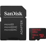 Ficha técnica e caractérísticas do produto Cartão de Memória Ultra MicroSD Sandisk 128GB Classe 10