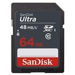 Ficha técnica e caractérísticas do produto Cartão de Memória Ultra SDXC UHS-I SanDisk 64GB - 48mb/s