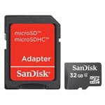 Ficha técnica e caractérísticas do produto Cartão 32Gb Micro Sd com Adaptador Sd - Sandisk - Sdsdqm-032G-B35A
