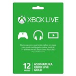 Ficha técnica e caractérísticas do produto Cartão Live Gold 12 Meses - Xbox Live - Microsoft