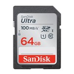 Ficha técnica e caractérísticas do produto Cartão Memória 64GB 100MB/s Ultra SDXC UHS-I SanDisk