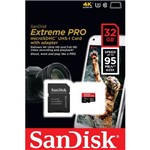 Cartão Memória Micro Sandisk Sdhc Uhs-i 32gb Extreme Pro U3 4k