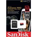 Ficha técnica e caractérísticas do produto Cartão Memória Micro Sandisk Sdhc Uhs-i 32gb Extreme Pro U3 4k