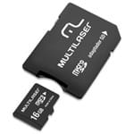 Ficha técnica e caractérísticas do produto Cartão Memória Micro SD 16Gb com Adaptador - Multilaser